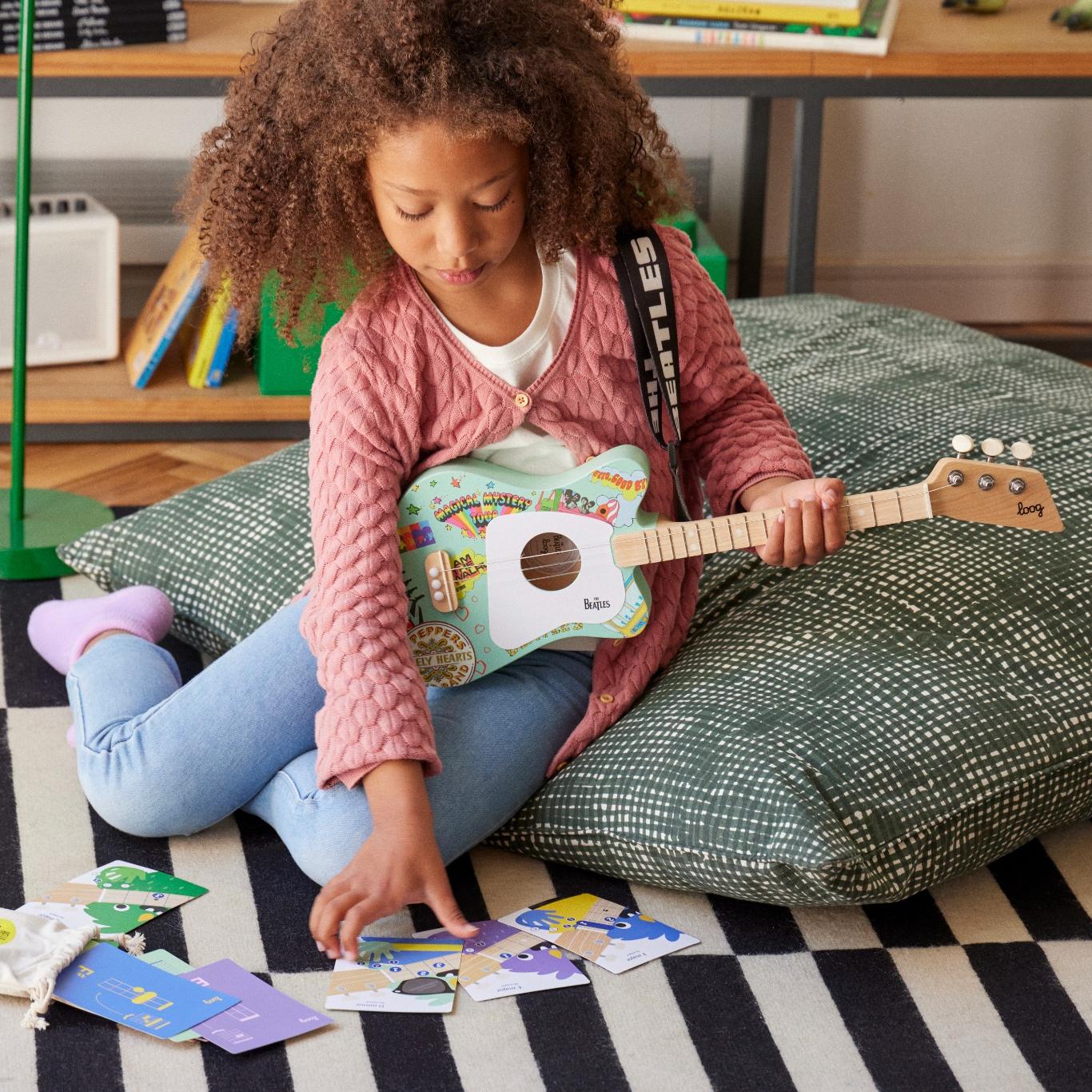 beatles + loog mini guitar