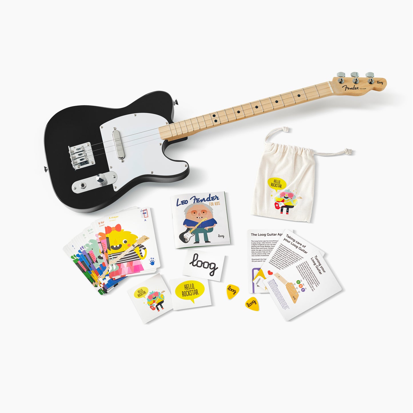 fender x loog telecaster electric guitar