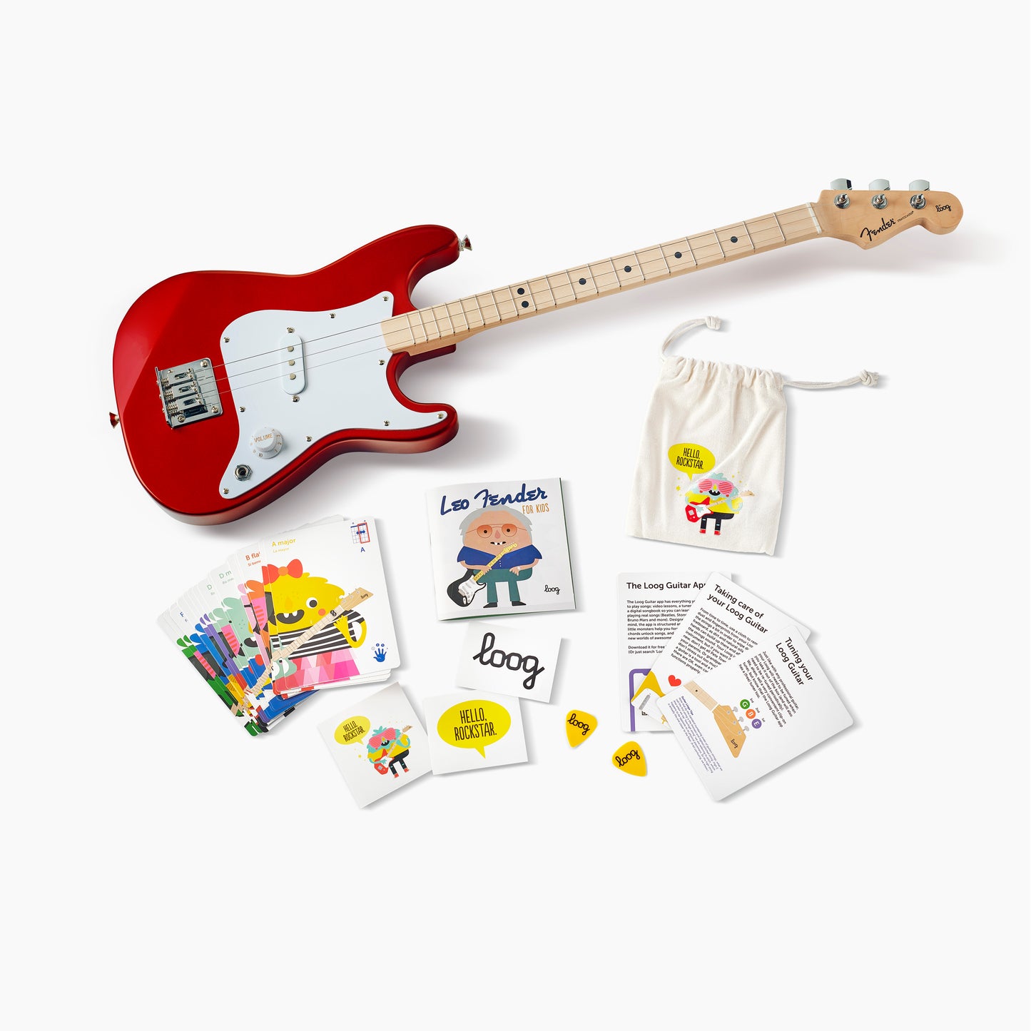 fender x loog stratocaster electric guitar
