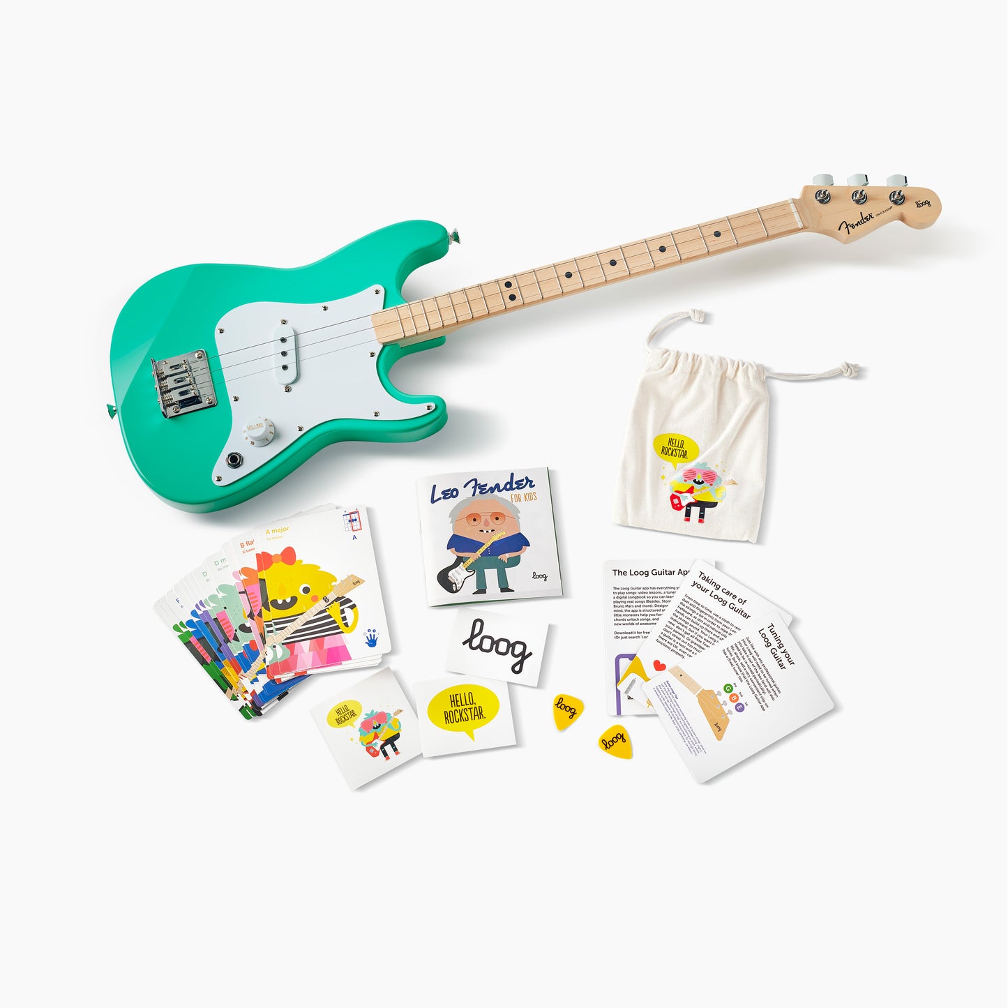 fender x loog stratocaster electric guitar