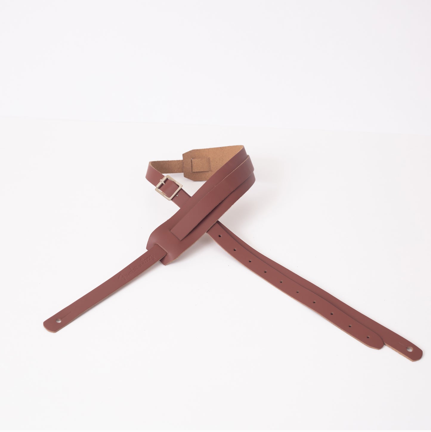 fender x loog leather slim strap