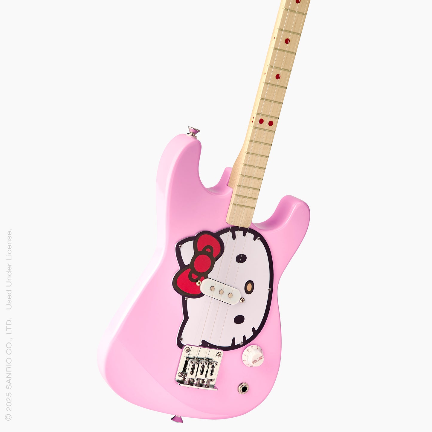 fender x loog hello kitty stratocaster