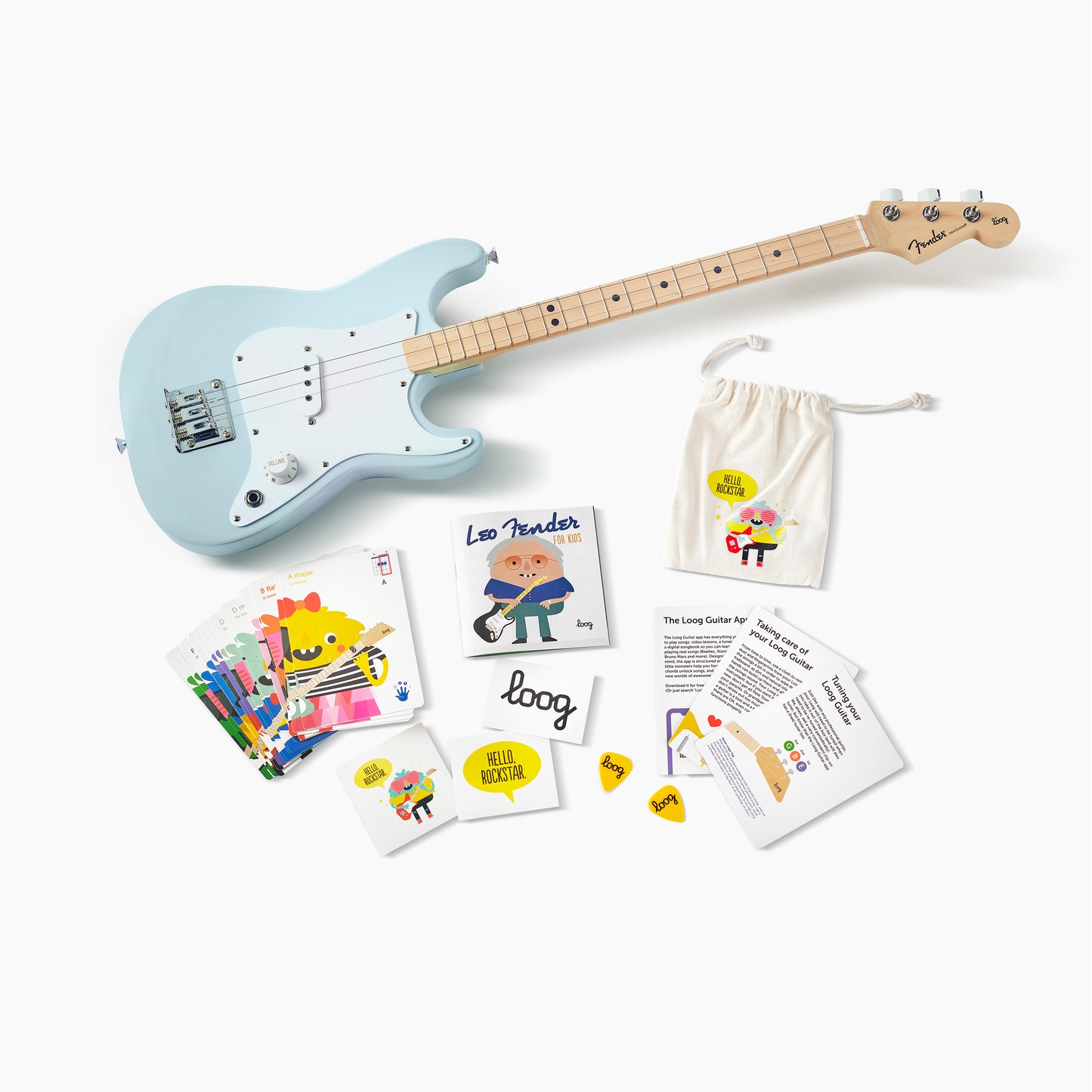 fender x loog stratocaster electric guitar