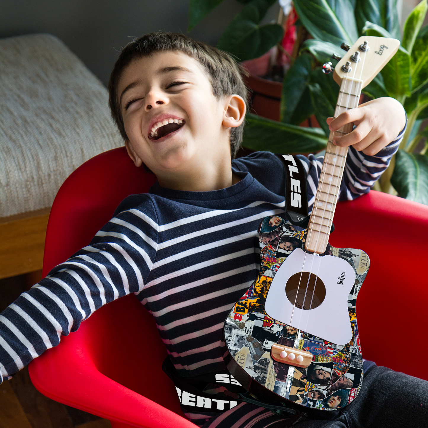 beatles + loog mini guitar