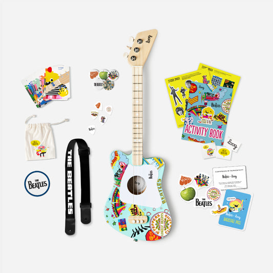 beatles + loog mini guitar