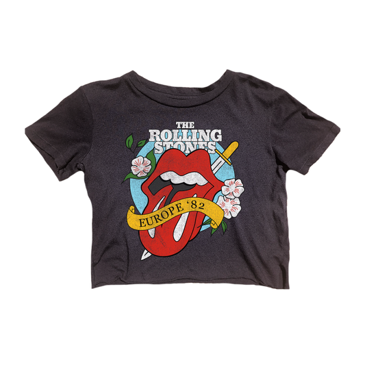 The Rolling Stones Not Quite Crop Tee from Rowdy Sprout